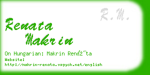 renata makrin business card